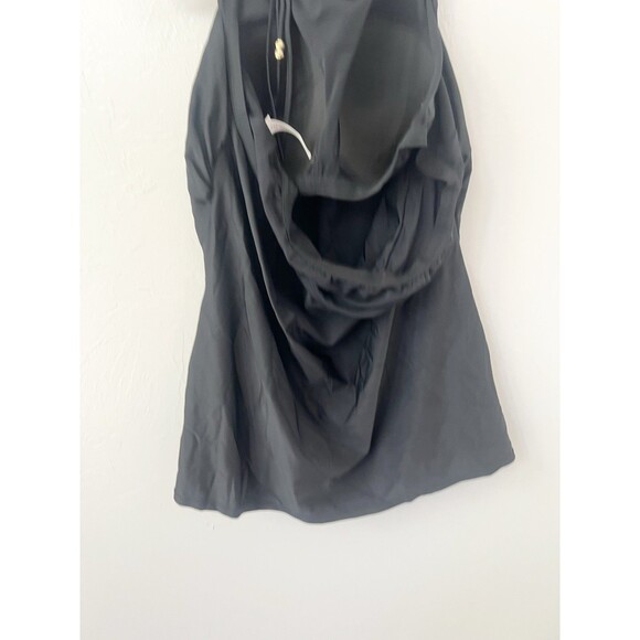 Lane Bryant Cacique Necklace Swim Tankini Built in No Wire Bra Black Plus 20W 2X - Picture 7 of 9